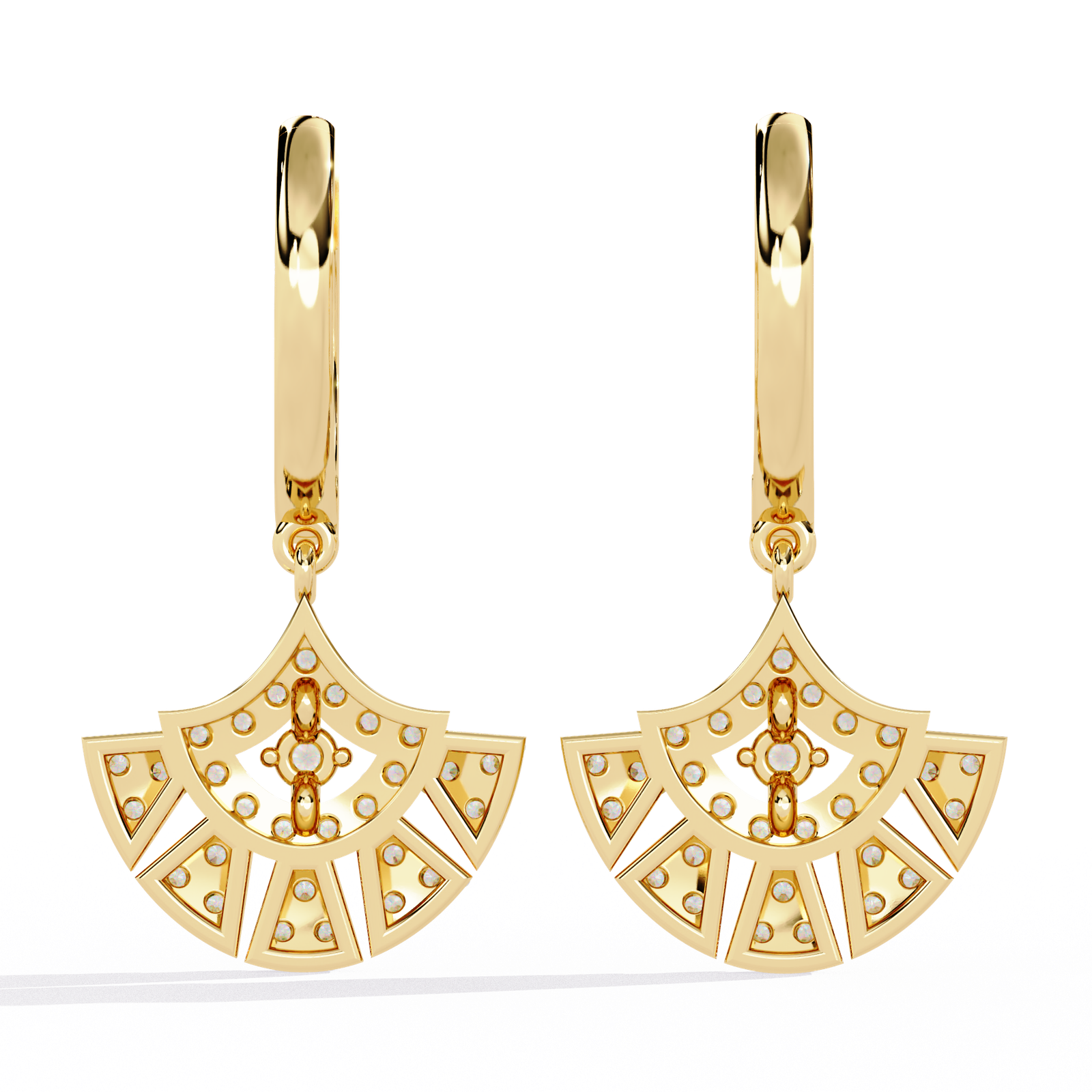 Aurelia Fan Motif Earrings