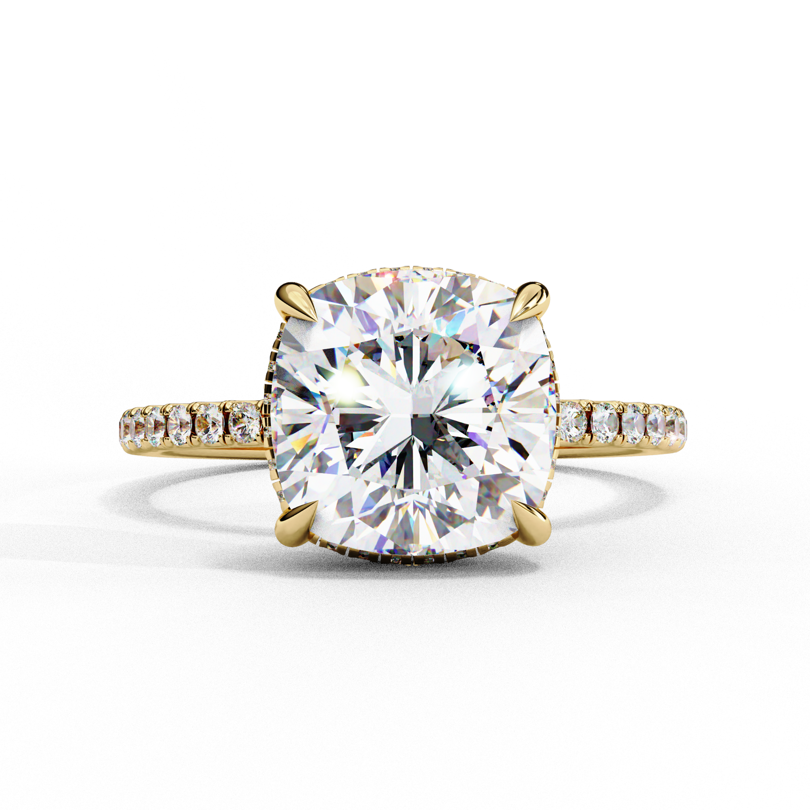 Classic Cushion-Cut Diamond Ring
