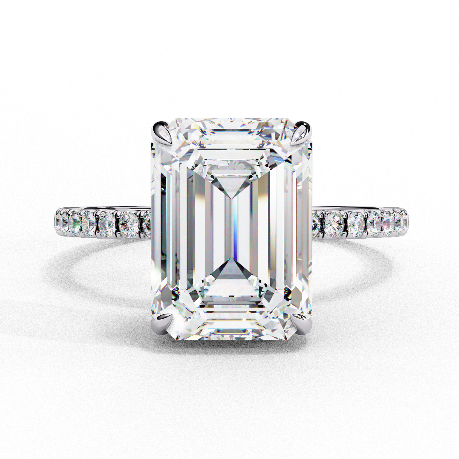 Luxury Emerald-Cut Diamond Solitaire Ring